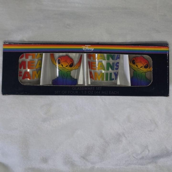 DISNEY LIMITED EDITION PRIDE LILO AND STITCH SHOT GLASSES. 4 GLASSES. - Picture 3 of 5